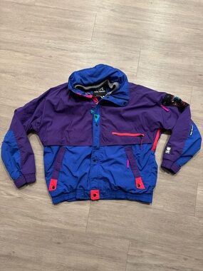 Vintage Helly Hansen Purple, Royal Blue & Pink Colorblock Jacket